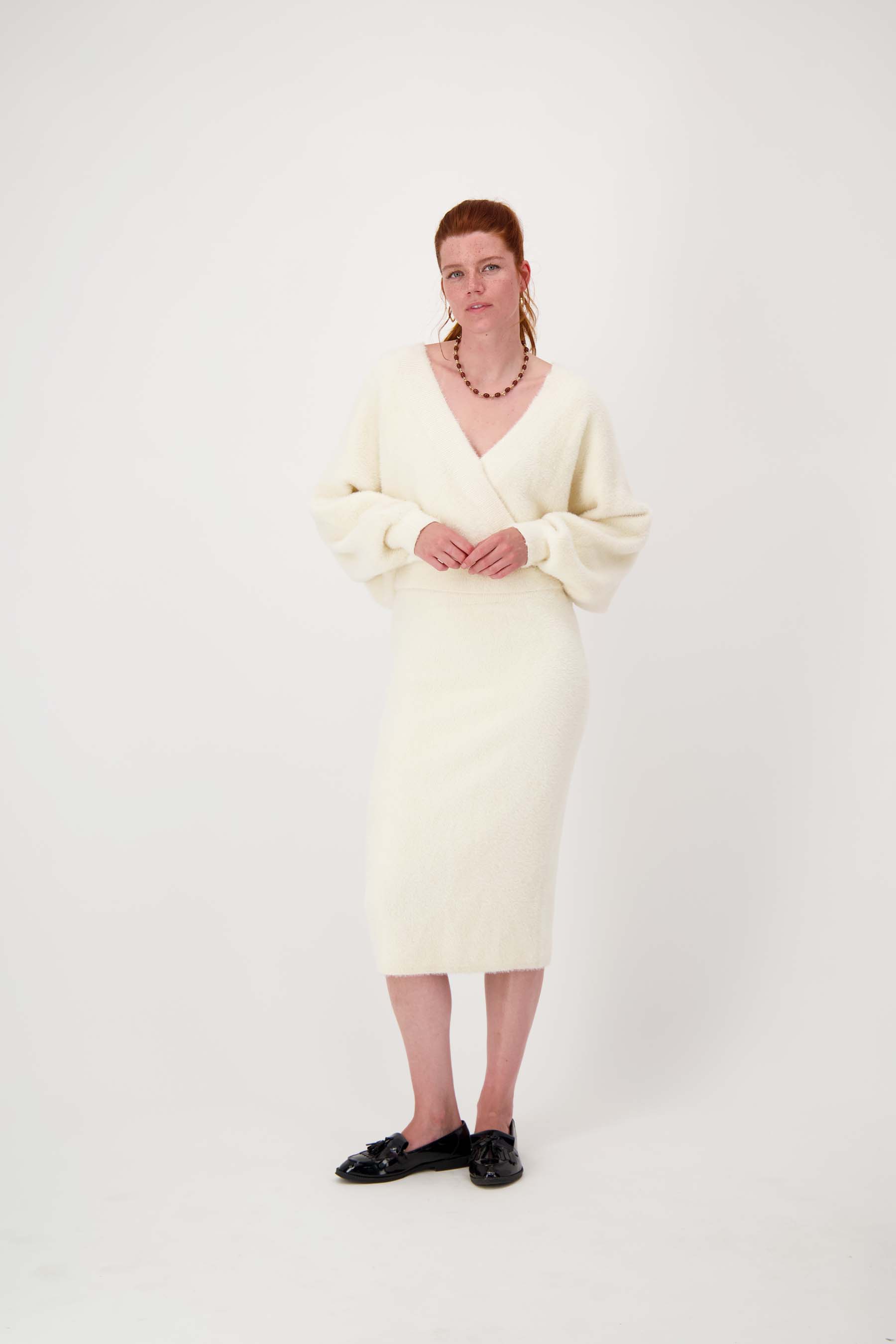 wikkel trui in fluffy garen
