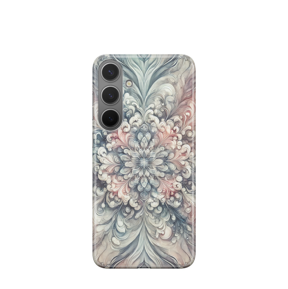 Samsung Galaxy S24 Plus Gummi Hülle Aquarell Mandala - Rosegold