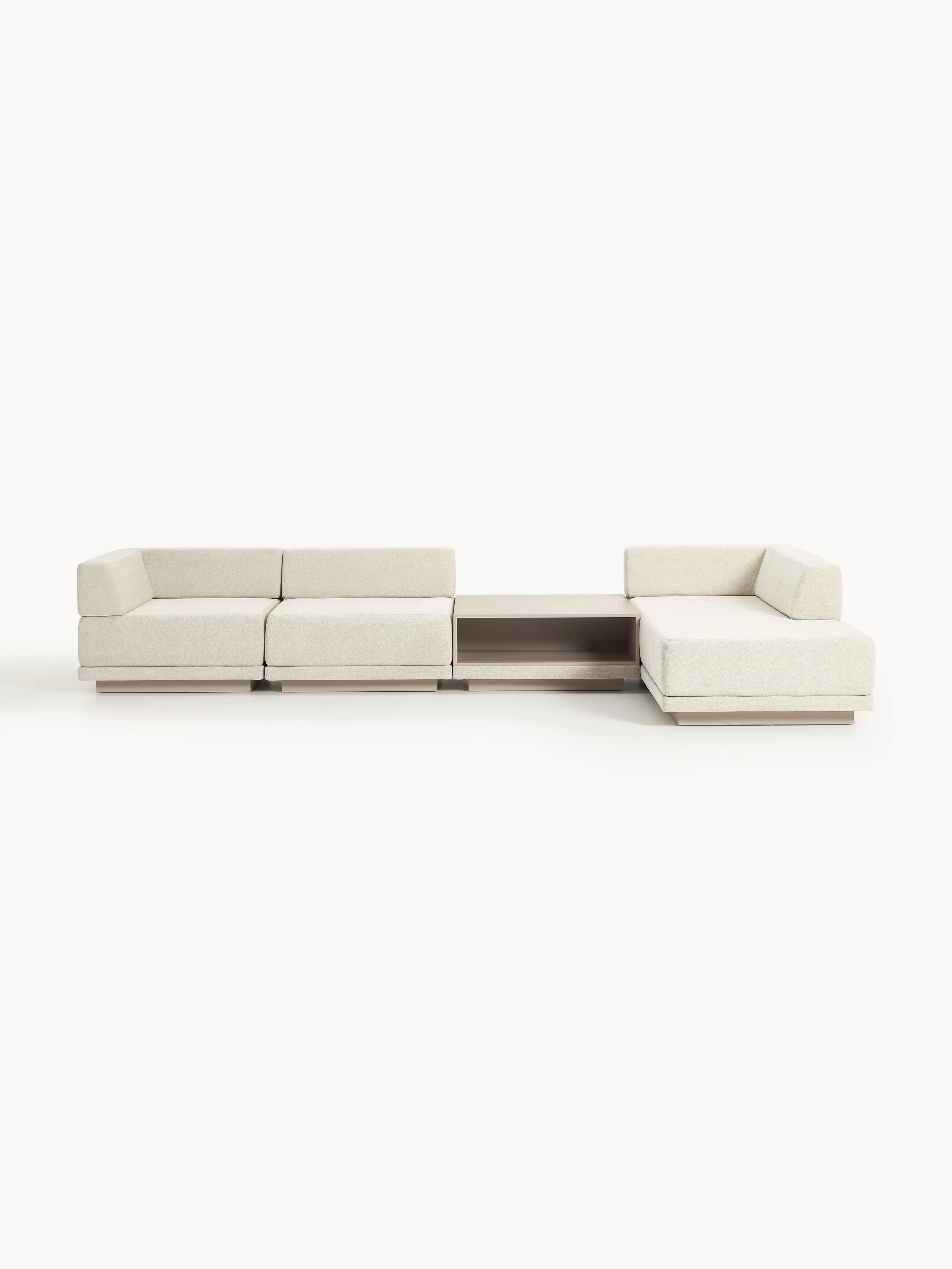 Modulaire hoekbank Colin (4-zits) met salontafel