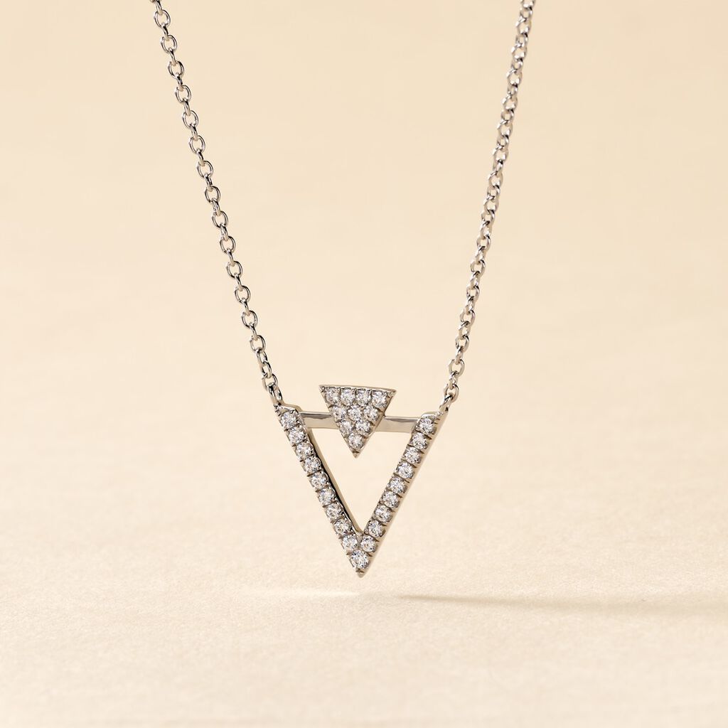Collier Domnika Argent Blanc Oxyde De Zirconium