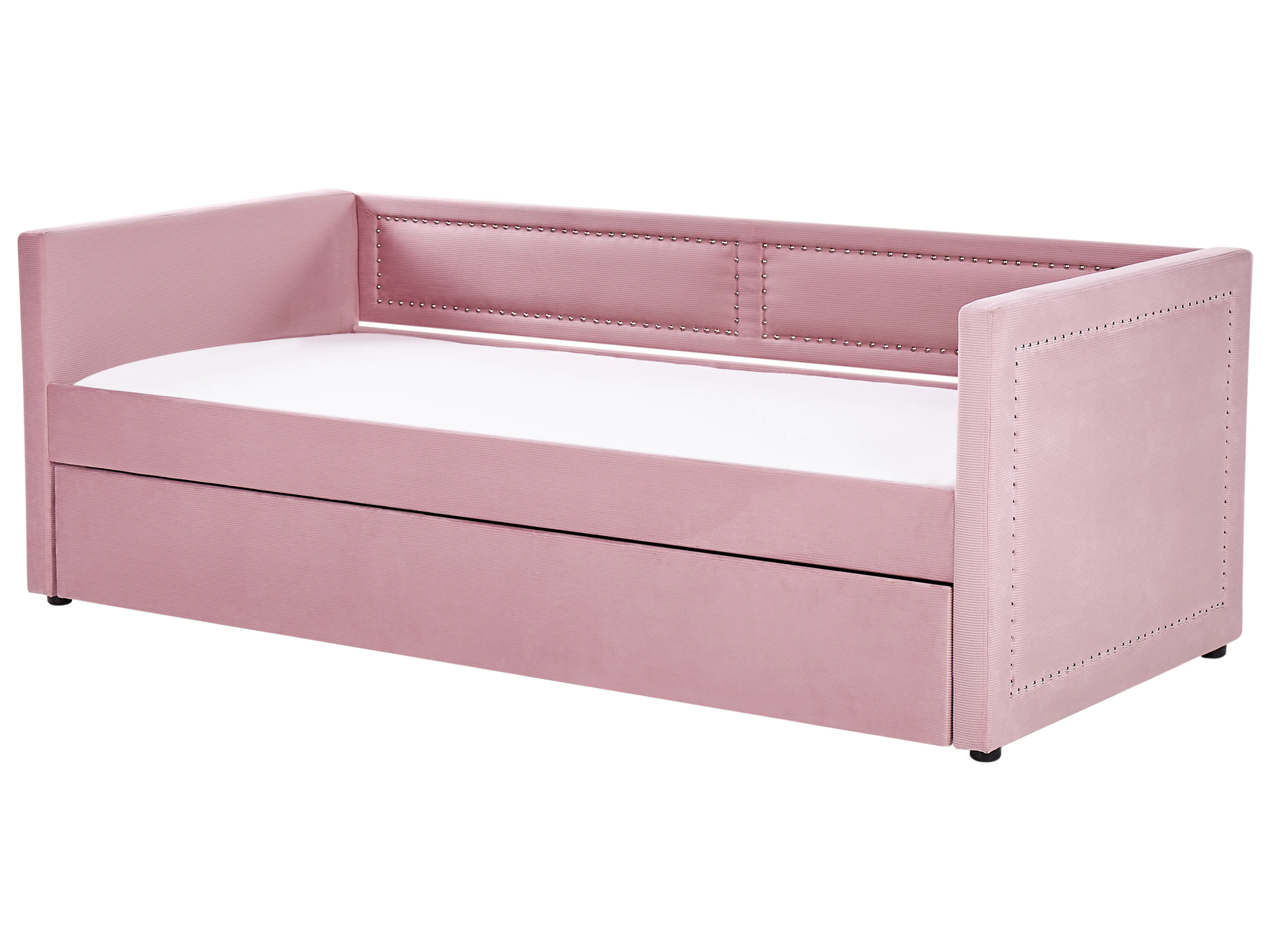 Onderschuifbed Corduroy MIMIZAN 90 x 200 cm Roze