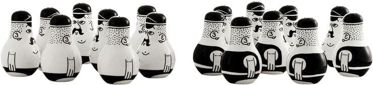 Normann Copenhagen Friends salt&peber Black/white