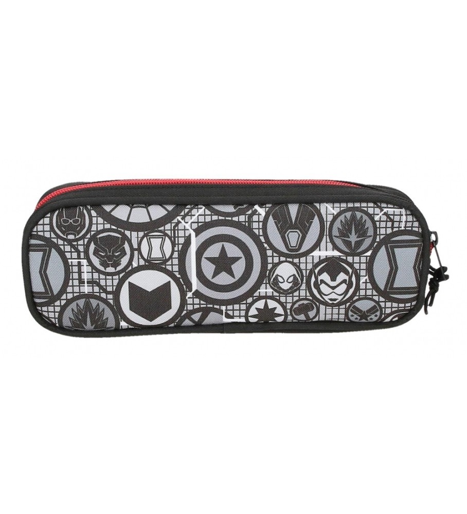 Estojo preto para lápis dos Heróis dos Vingadores da Disney - 22x7x3cm -