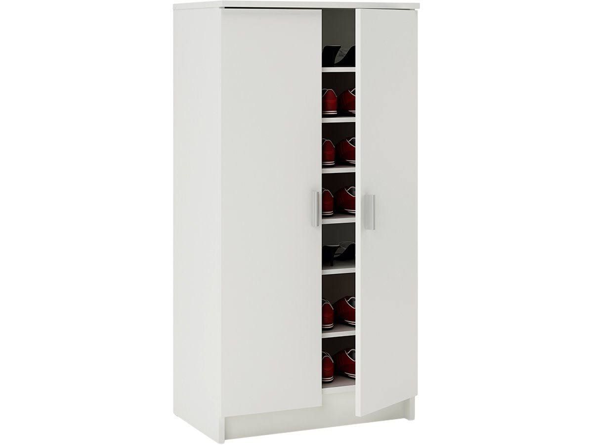 Schuhschrank Schuhkipper Schuhregal Schuhablage Schuhkommode Weiß Elvi