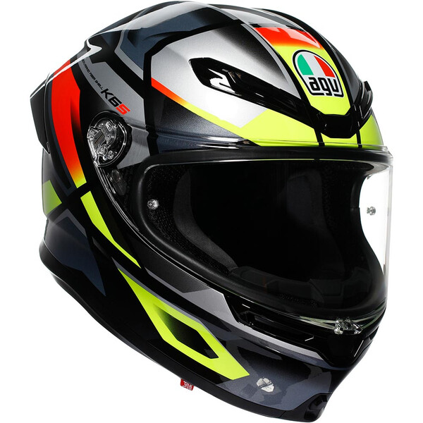 AGV - Casque K6 S Erazer Noir / Jaune fluo / Rouge