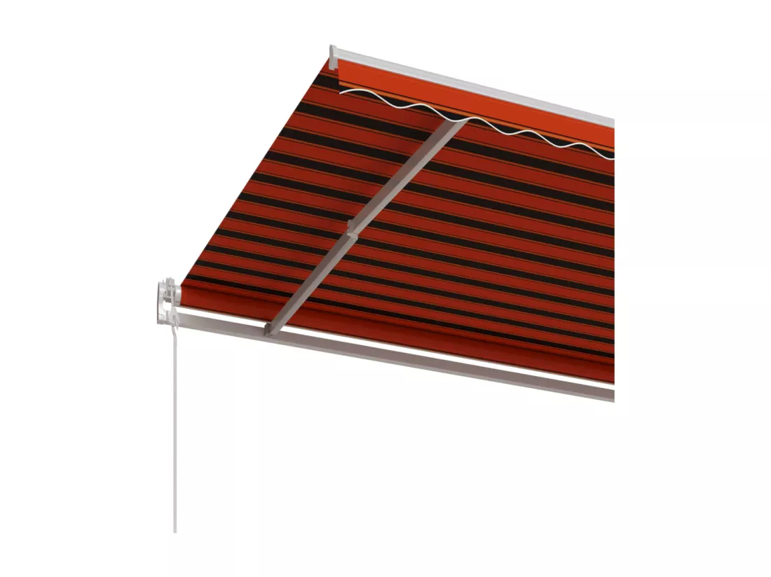 Auvent rétractable automatique 450x350 cm Orange et marron