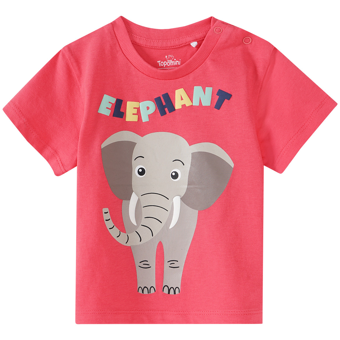 Topomini Baby T-Shirt mit Elefanten-Motiv rot