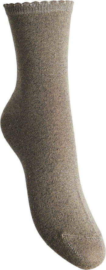 Pieces PCSEBBY GLITTER LONG 1 PACK SOCKS N Deep lichen green/toned lurex