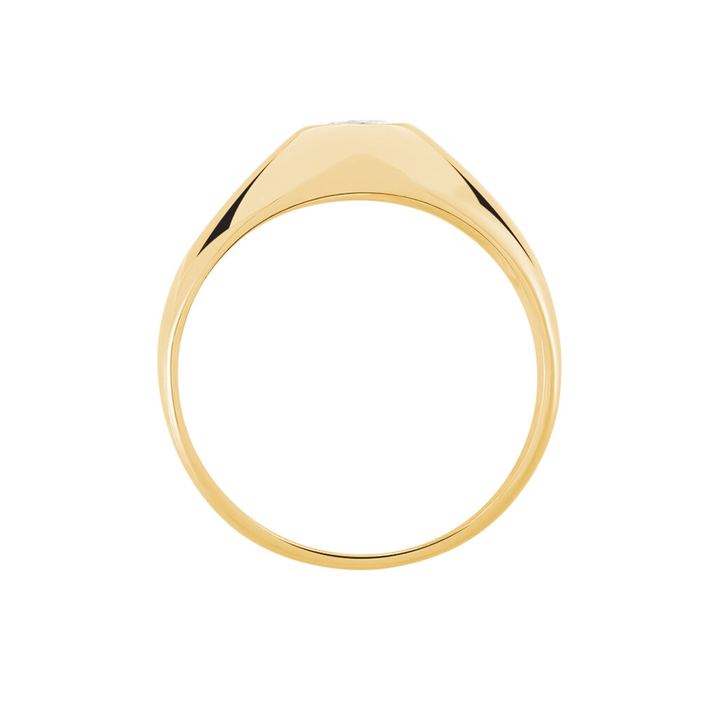 Bague Posie Plaqué Or Jaune Oxyde De Zirconium