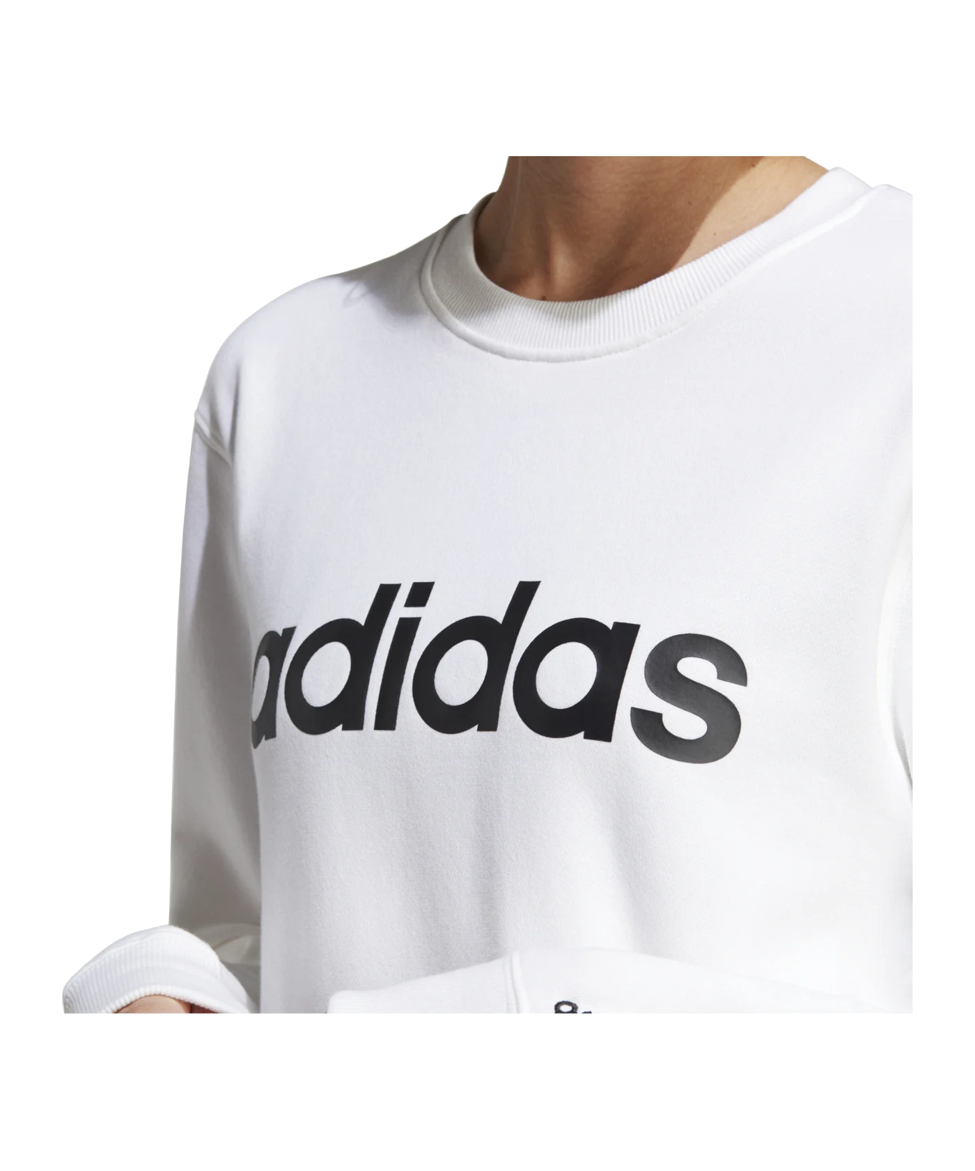 adidas Essentials Linear French Terry Sweatshirt White