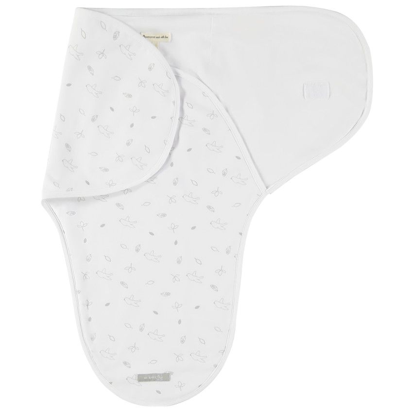 Couverture à emmailloter en jersey - Blanc