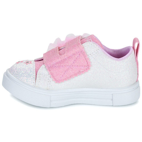 Skechers - TWINKLE SPARKS - GLITTER GEMS - Blanc / Rose