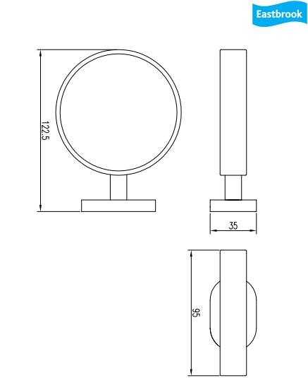 Eastbrook Salerno messing toiletborstelhouder chroom