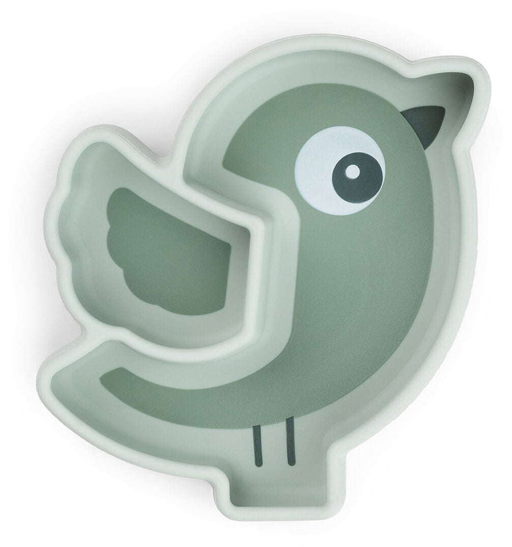 Done By Deer Stick & Stay Silikontallerken Birdee, Green