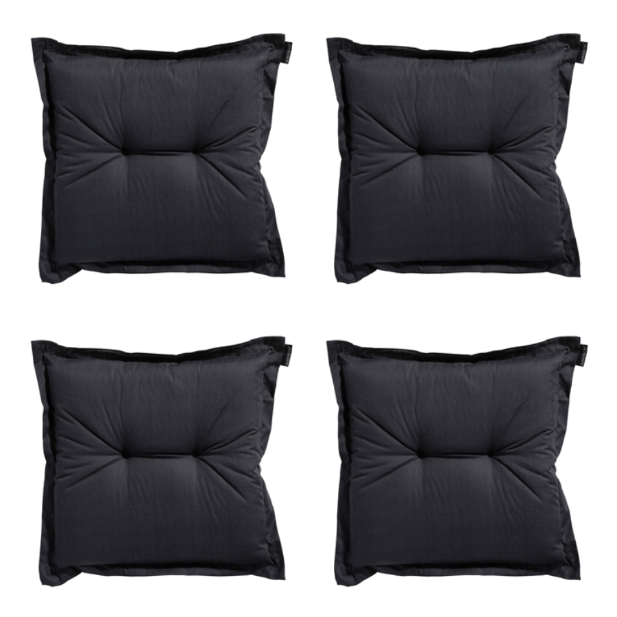 Madison Basic black Zitkussen - Set van 4