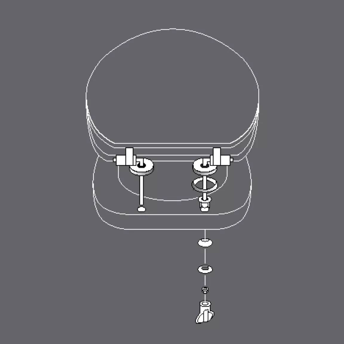 Abattant WC bois (37 x 46 cm) Vagabonde Vert