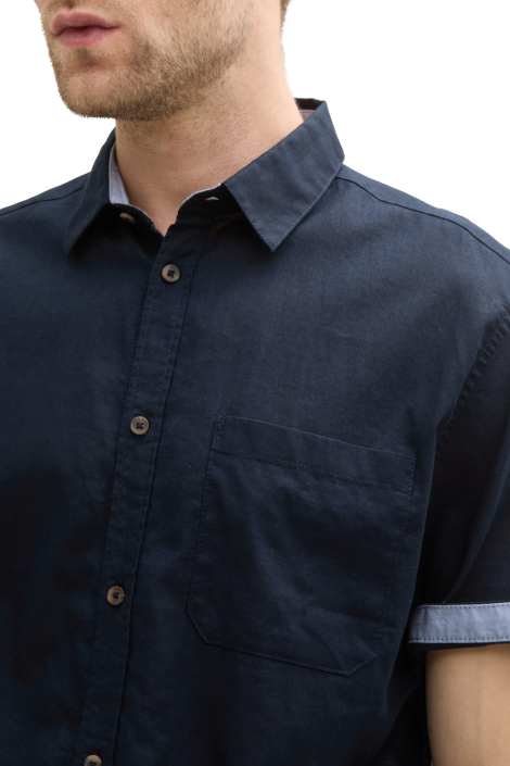 Tom Tailor blauwe heren overhemd