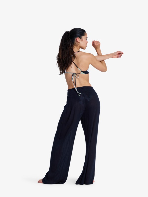 Along The Sunset Pantalon léger Noir Femme