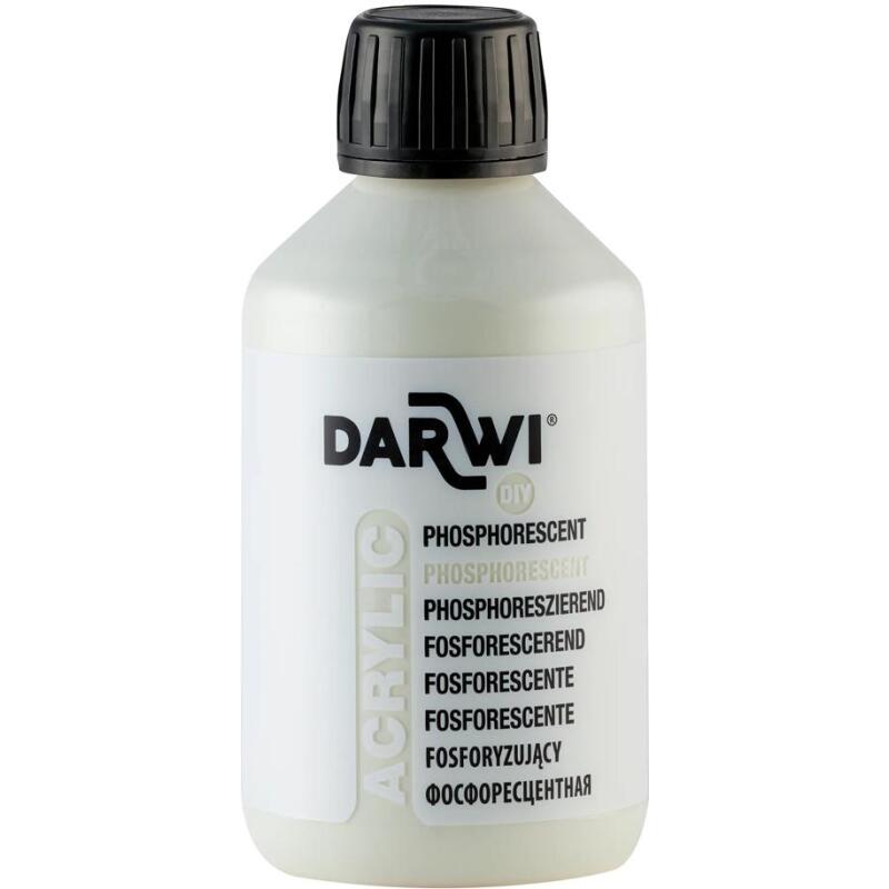 Darwi Flacon de 80 ml de Peinture Acrylique Universelle Phosphorescente - Lueur de nuit