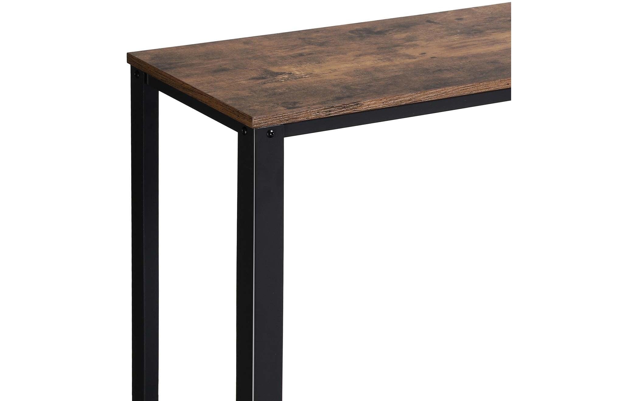Konsolentisch mit Gitterablage 101.5 x 80 cm, Braun/SchwarzBeistelltisch