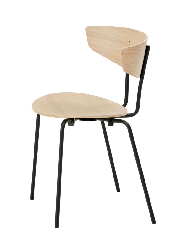 Ferm Living Herman stoel zwart, zwart onderstel