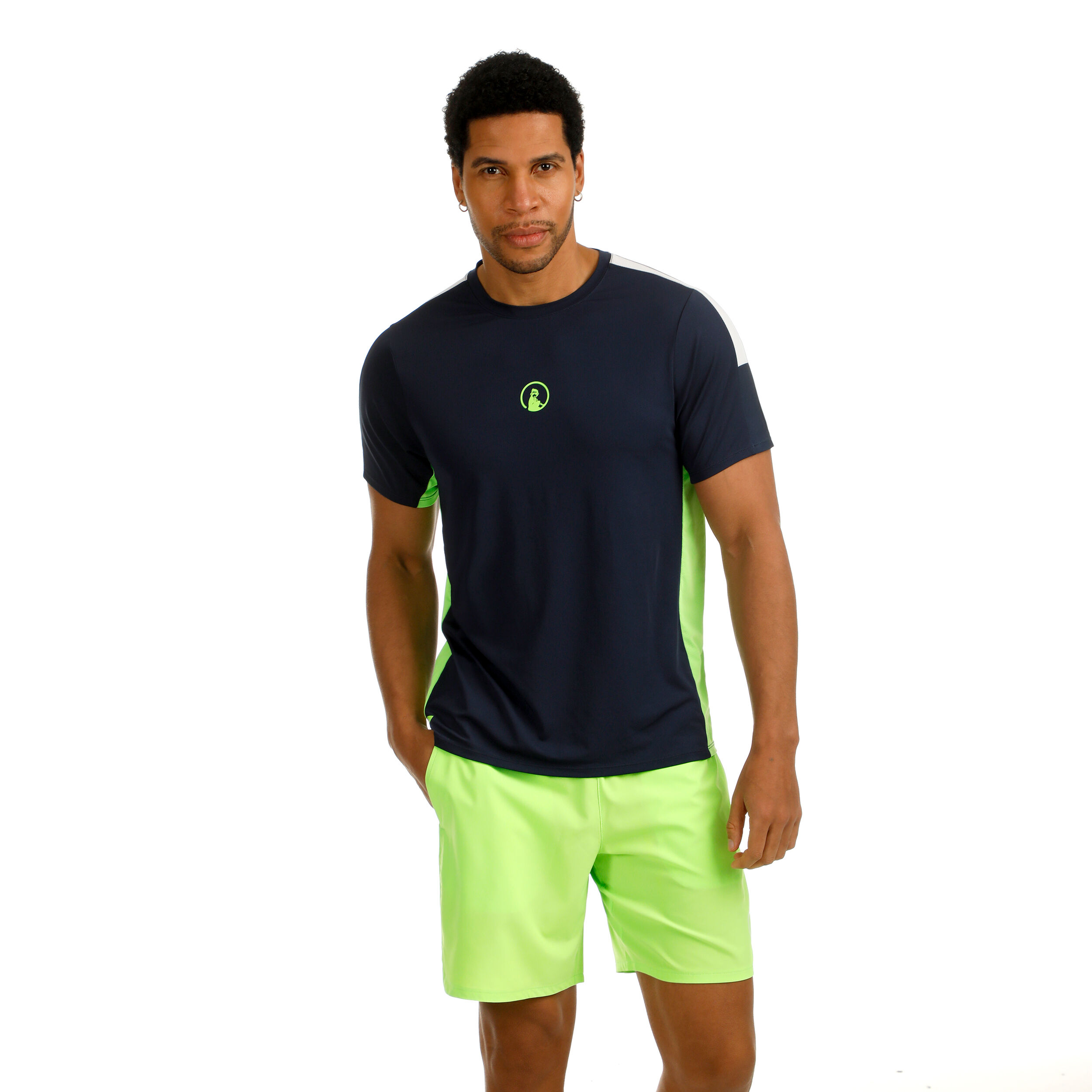Quiet Please Wild Receiver Verti T-shirt Hommes - Bleu Foncé , Multicouleur