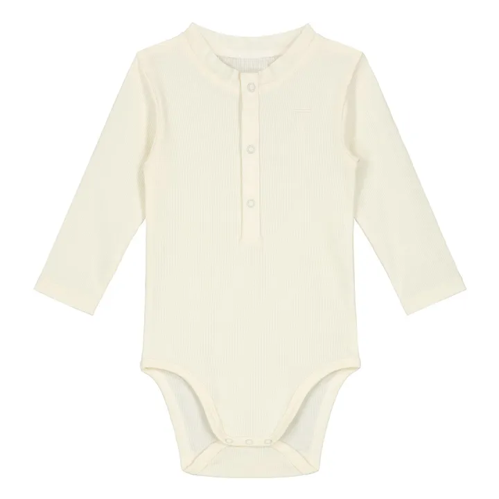 Gray Label Body Basique Henley Coton Bio | Blanc cassé