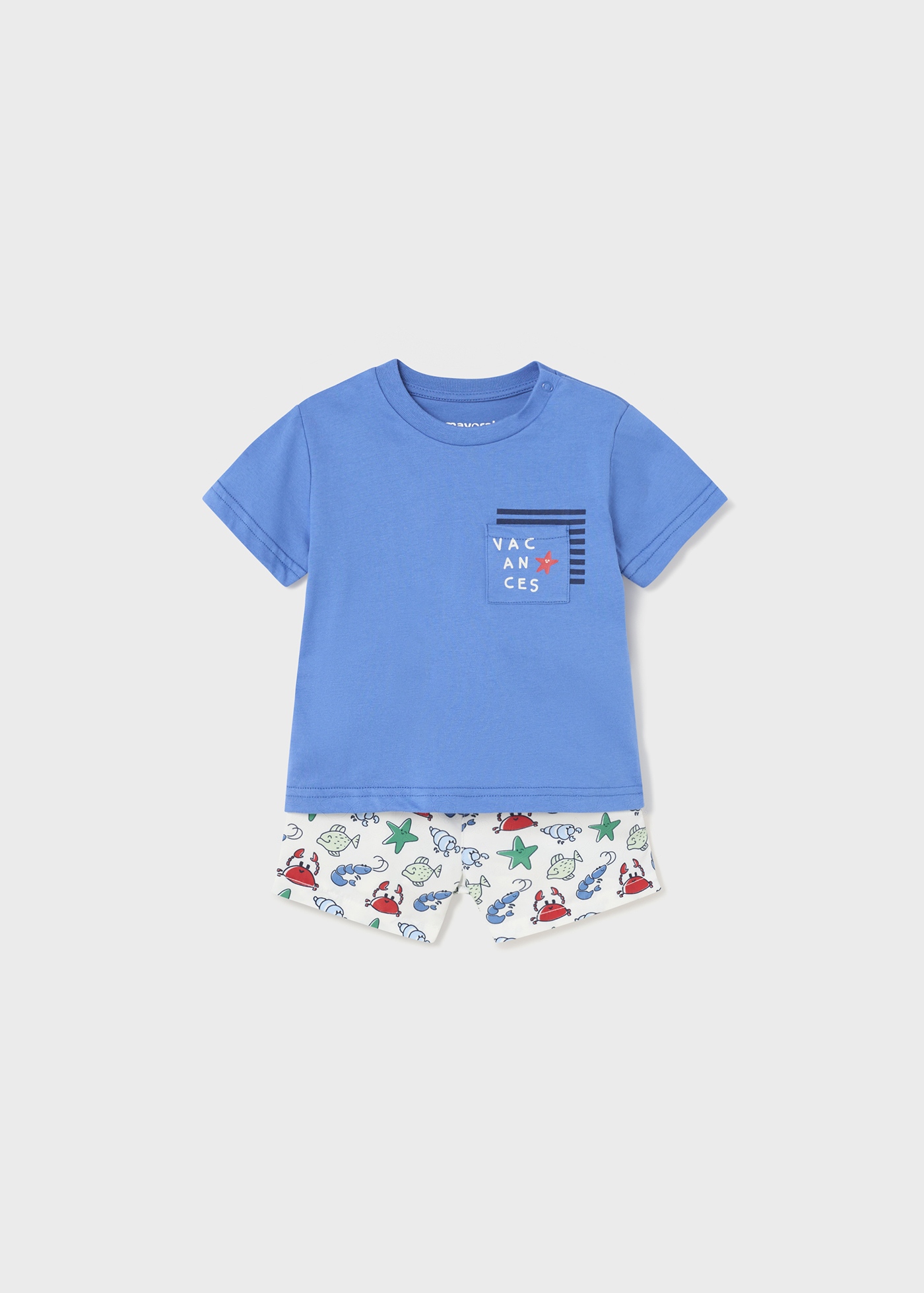 Conjunto de duas peças com camiseta e maiô para bebê