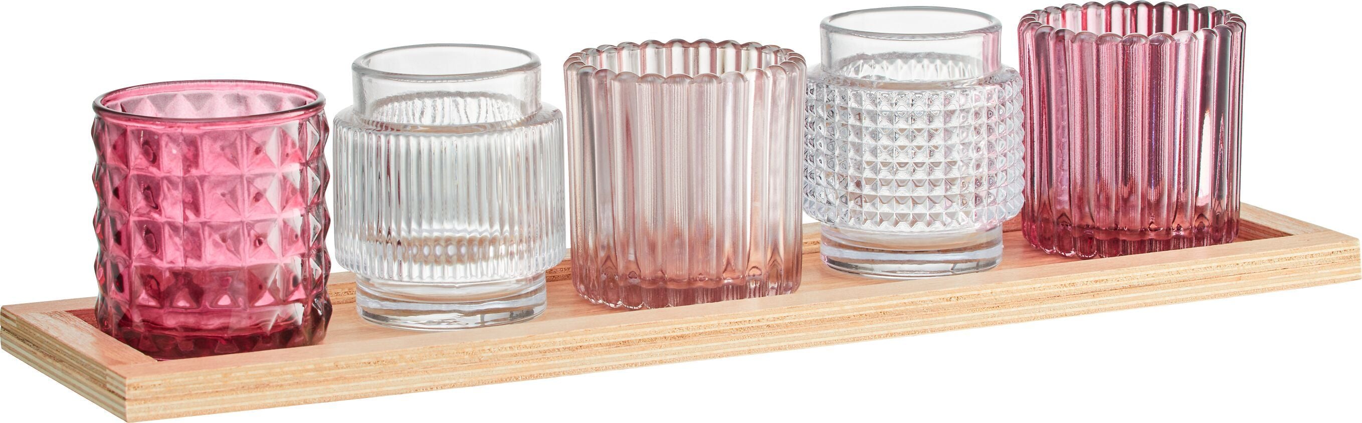 DAKOTA Windlicht - Pink / B: 11.5 cm x H: 9.5 cm