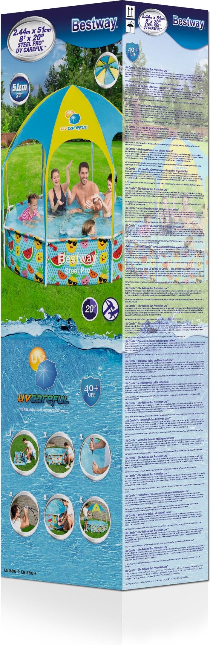 Bestway kinderzwembad My First Frame Pool D 244 H 51 cm