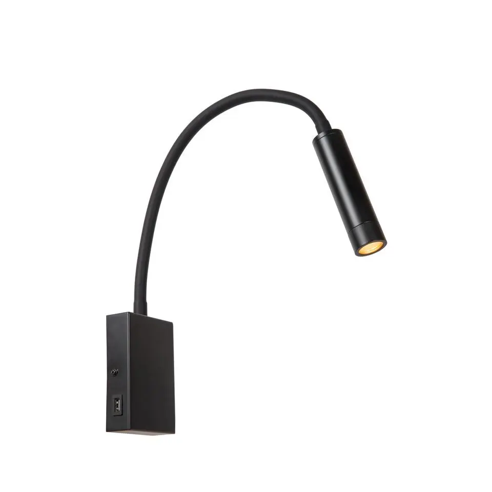 Lucide ALEC Wandspot - Zwart