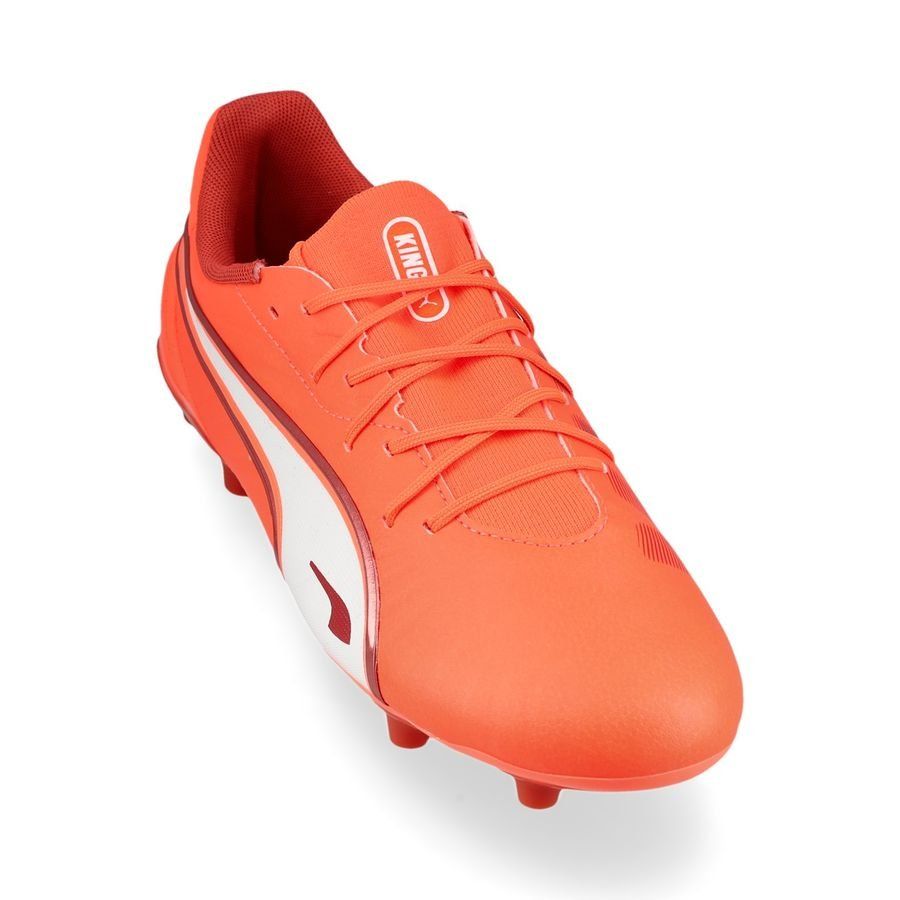 PUMA King Match FG/AG Unlimited - Glowing Red/Blanc/Red Fire Enfant
