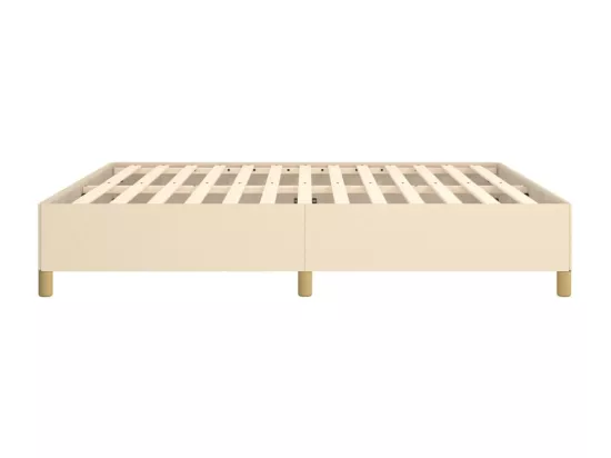 Sommier à lattes de lit Crème 160x200 cm Tissu