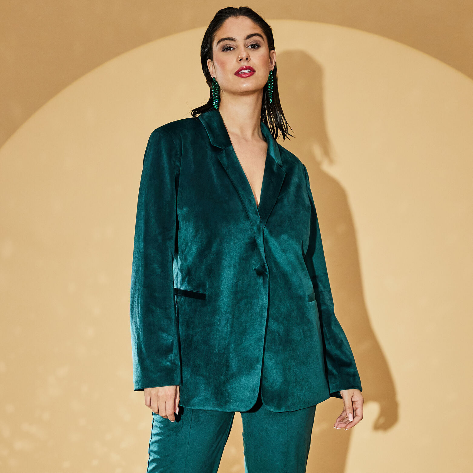 Veste cintrée velours femme