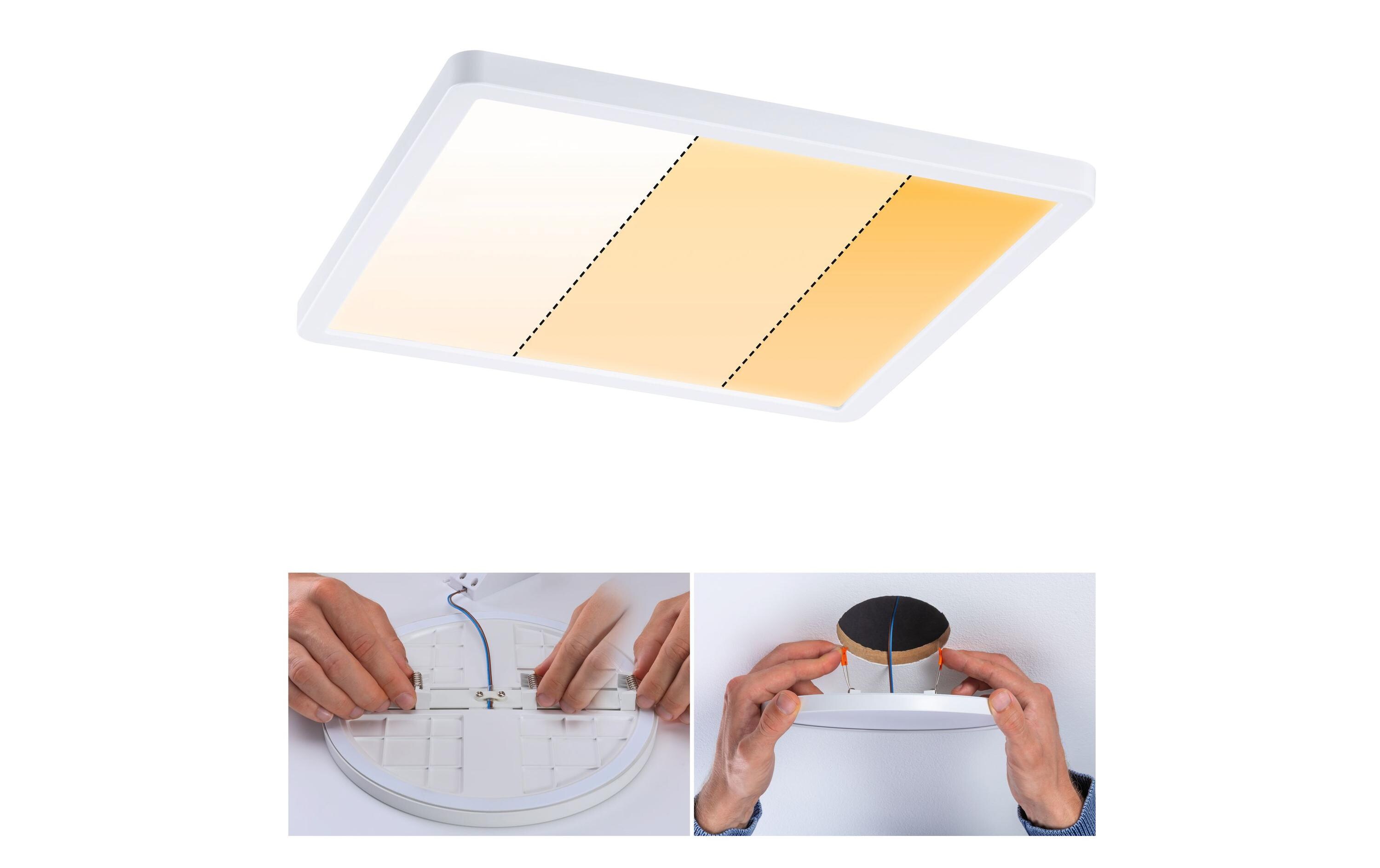 Einbauleuchte Areo VariFit 230 x 230 2000-4000 K, WeissEckiges Einbaupanel für eine sanfte Lichtstreeung