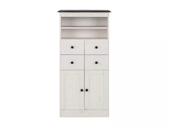 Cornelia | Armoire avec 4 tiroirs et 2 portes en pin