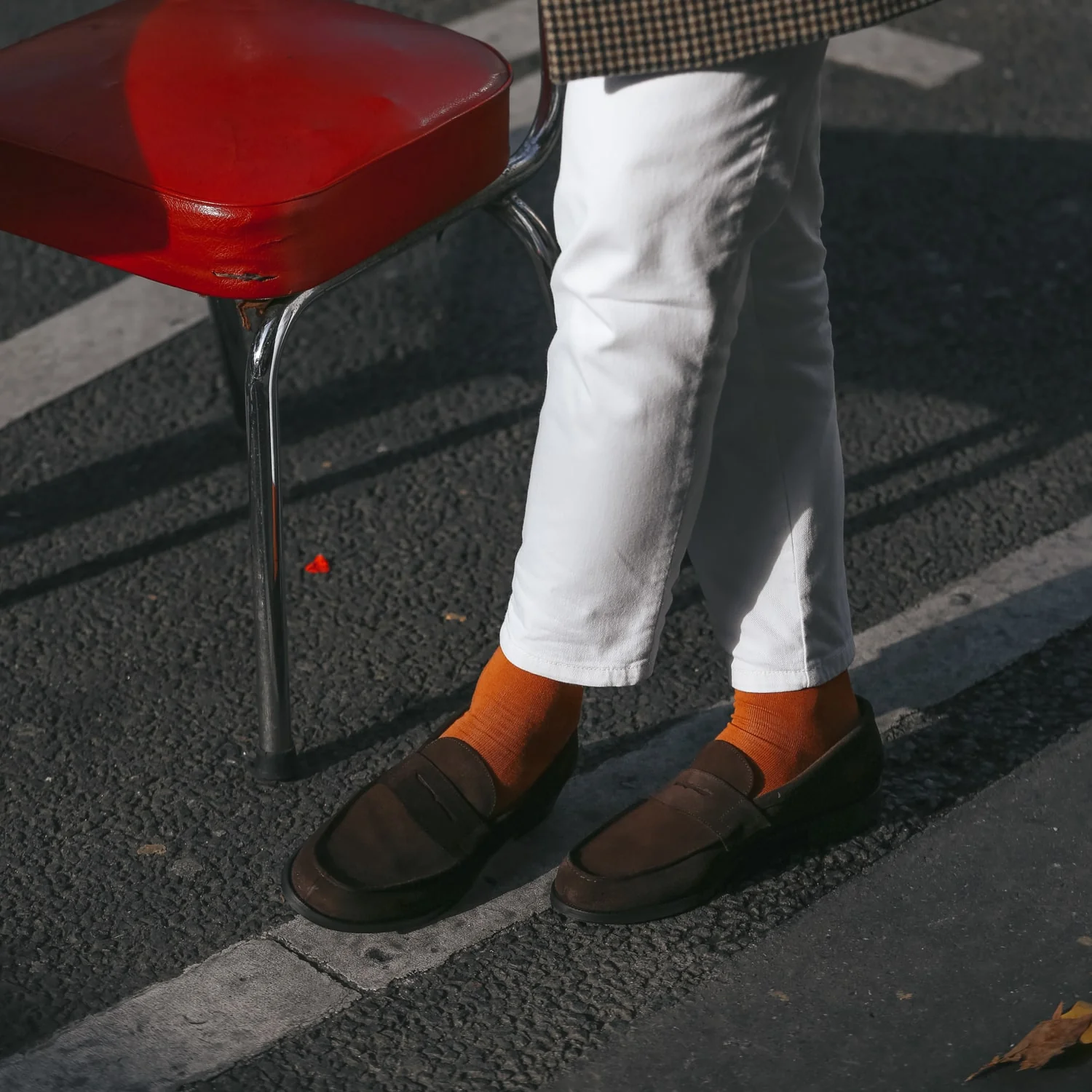 Maker-Mocassin en cuir velours marron