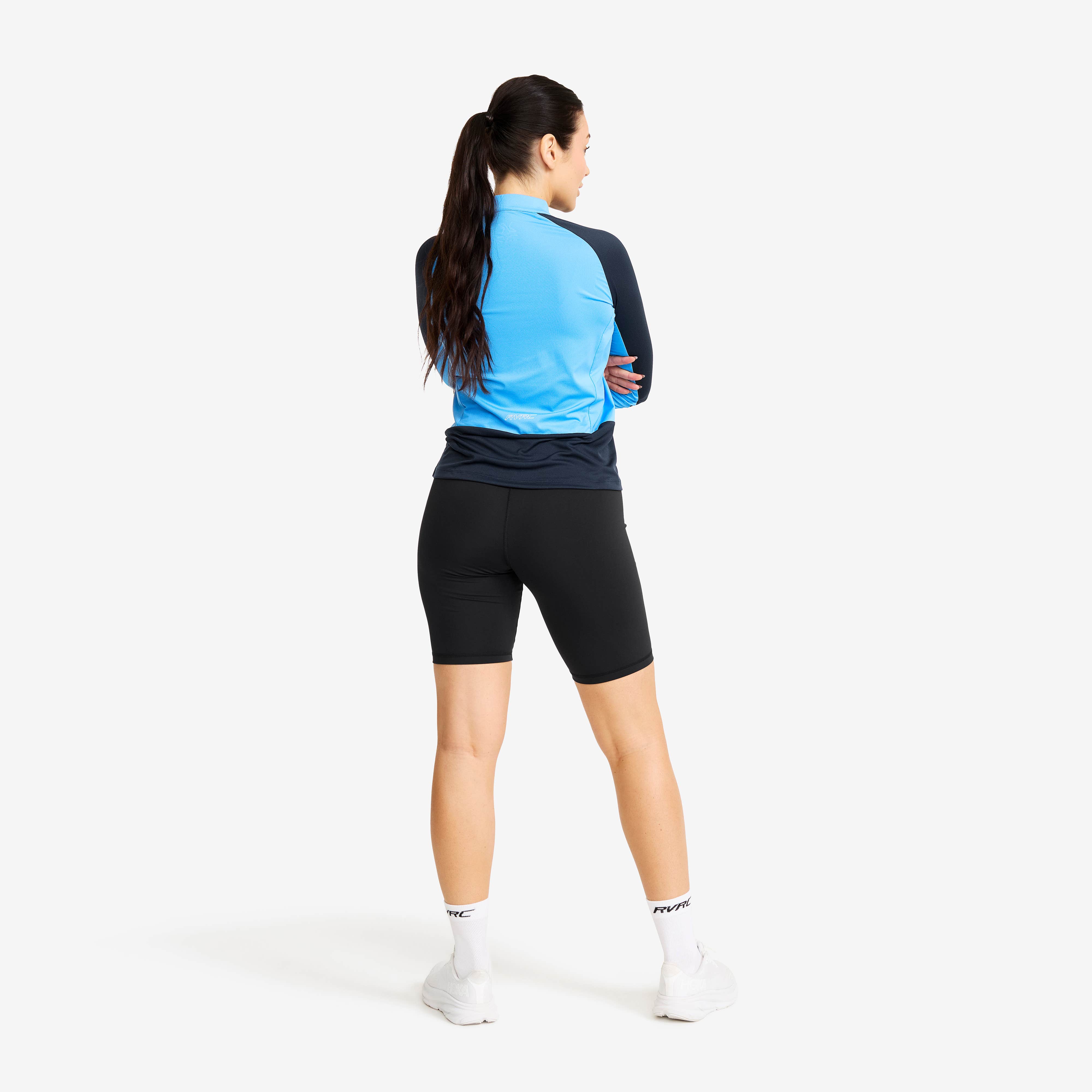 Force Light Half-zip Top Dame Navy/Azure Blue