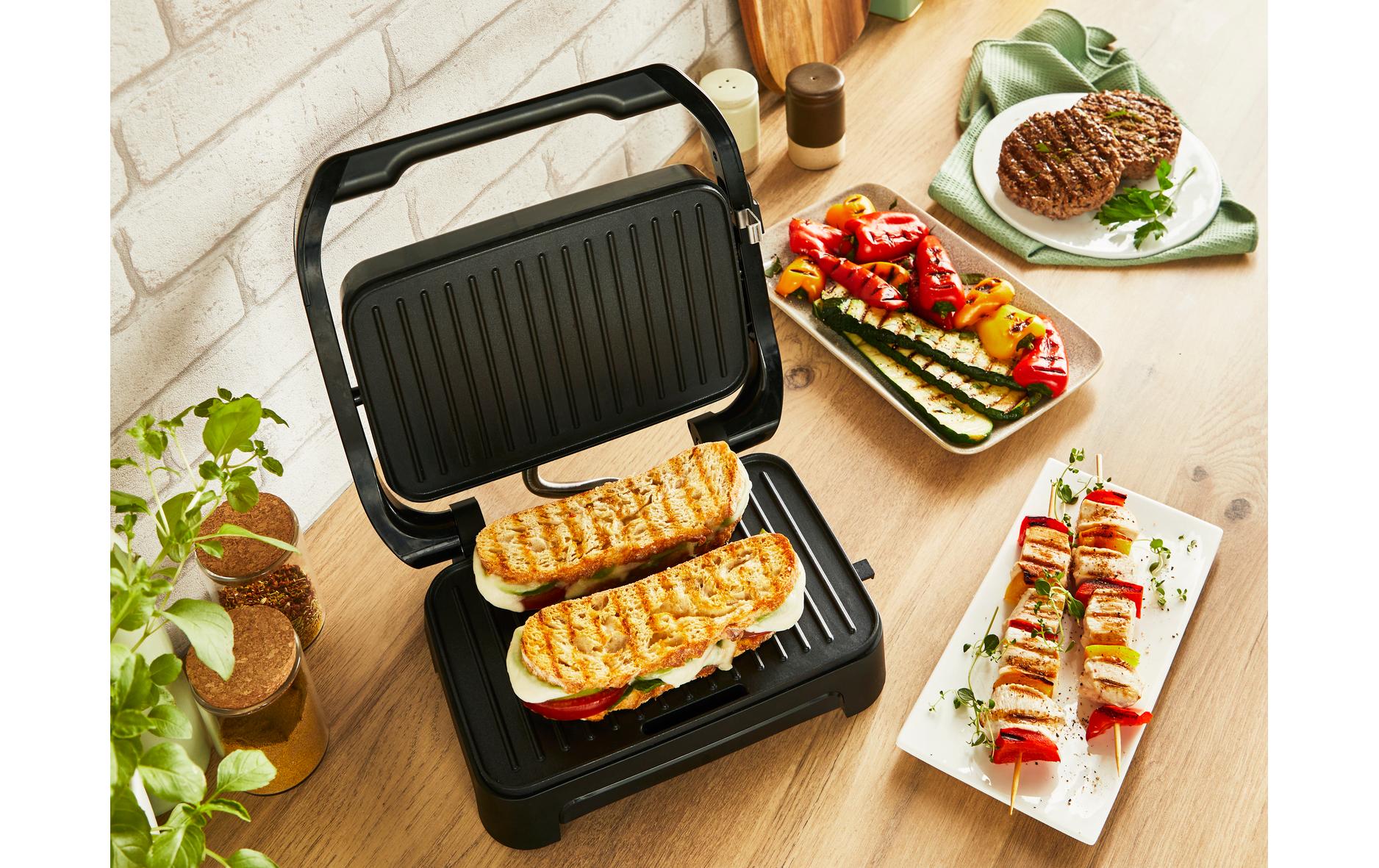 Kontaktgrill Inicio Compact GC270D 1000 W2in1 Paninitoaster und Grill