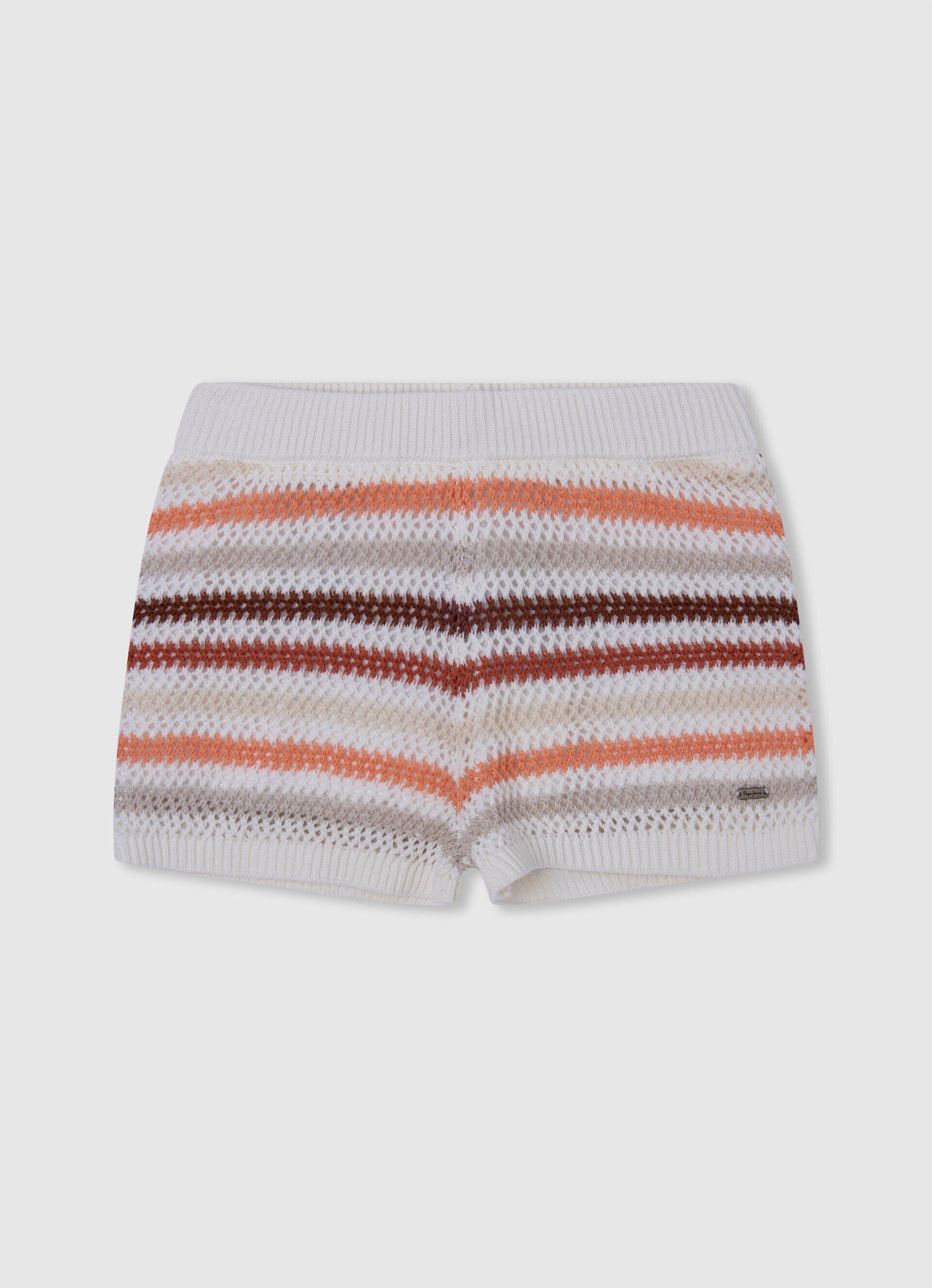 Shorts estampados listrados Coraline - multicolorido