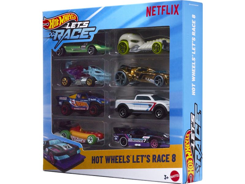 Hot Wheels Action Cars Let's Race 8-Pack Fahrzeuge im Massstab 1:64