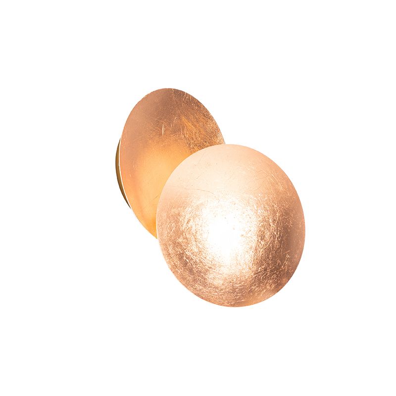 Moderne wandlamp koper rond 20cm - Sunrise