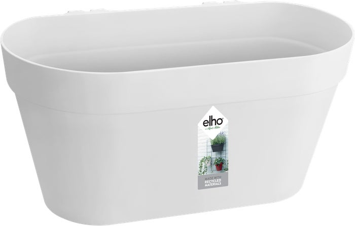Elho muur bloempot Loft Urban wit 28 x 15 x 13,2 cm