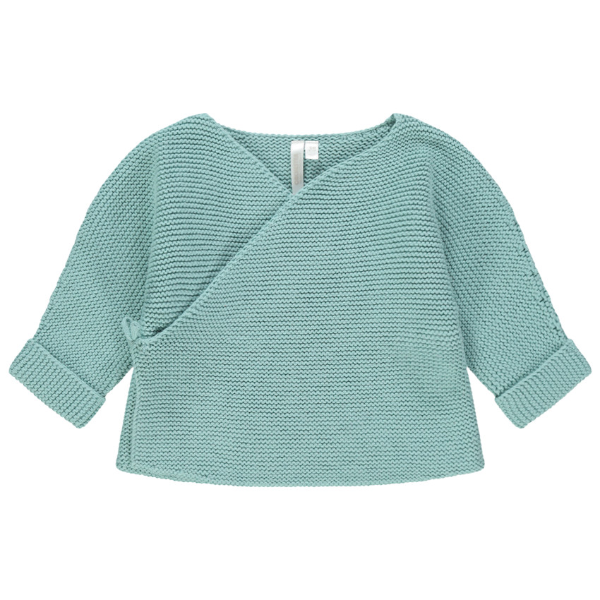 Gilet en tricot uni coton pour bébé garçon