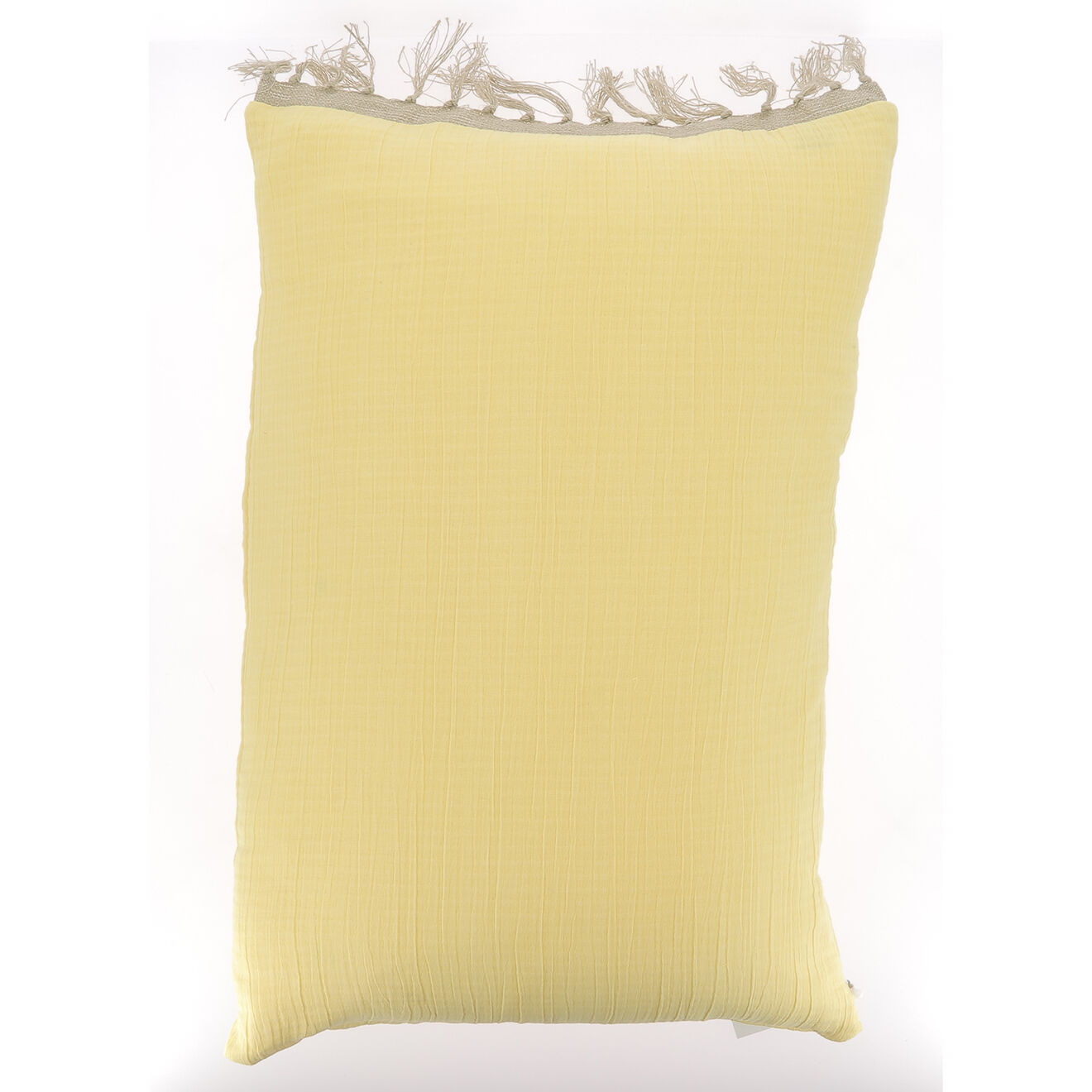 En Fil d'Indienne Housse de coussin Wavy citron - 50x75 cm