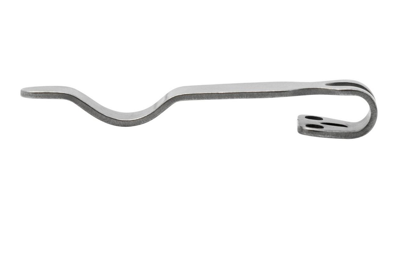 Flytanium Universal Short Pocket Clip FLY-1250SSW Stonewashed Titanium