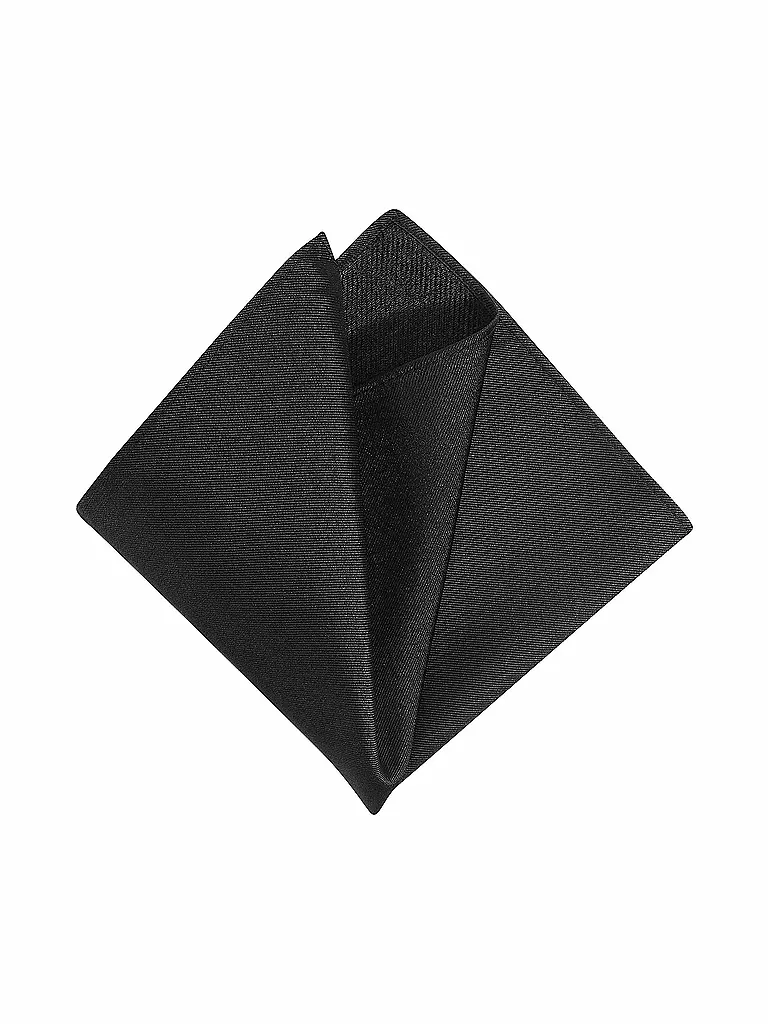SEIDENFALTER Stecktuch schwarz