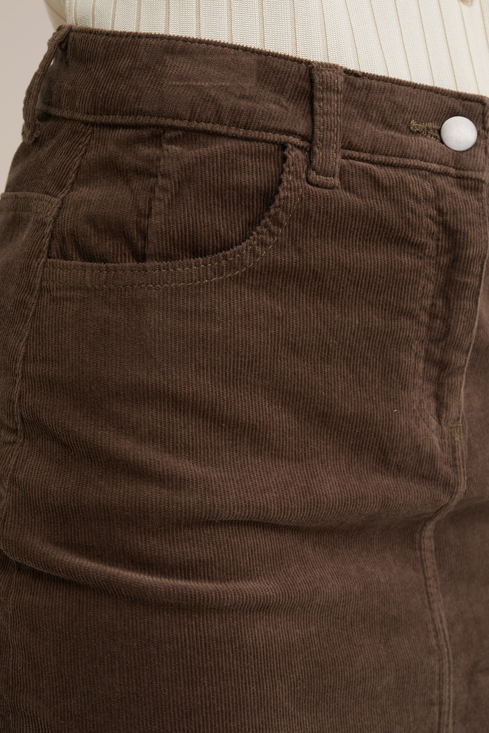 corduroy kokerrok WE Fashion Bruin