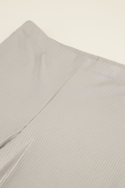 Zilverkleurige flared broek