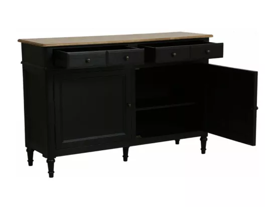 Bas De Buffet Bois Noir - Manoir Interior's